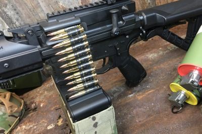 G&G Combat Machine AEG CM16 LMG with ETU - Detail Image 10 &copy; Copyright Zero One Airsoft